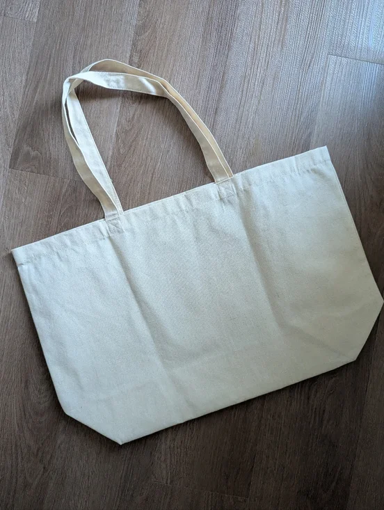 NWOT Sezane Canvas Tote with Red Heart - Picture 3 of 3